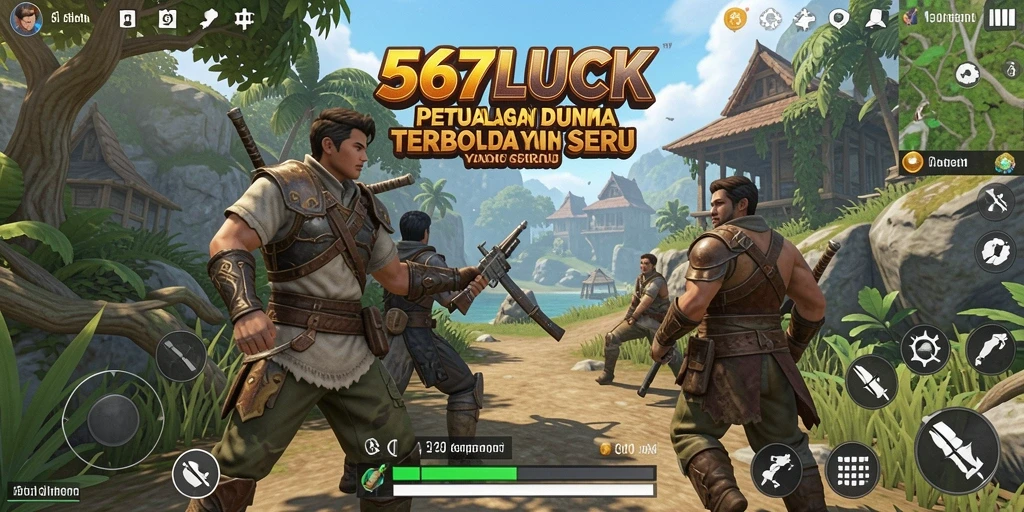 Screenshot gameplay 567LUCK yang menampilkan dunia terbuka yang menawan.
