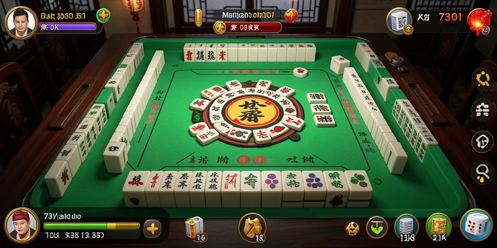 Screenshot gameplay Mahjong 73K yang menarik dan interaktif.