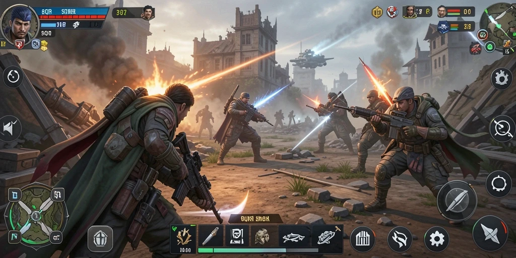 Tampilan strategis mendebarkan dari gameplay 8QR yang menarik.