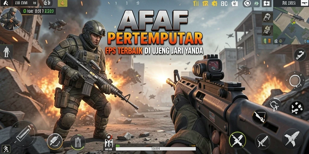 Screenshot AFAF menampilkan aksi gameplay FPS yang mendebarkan.