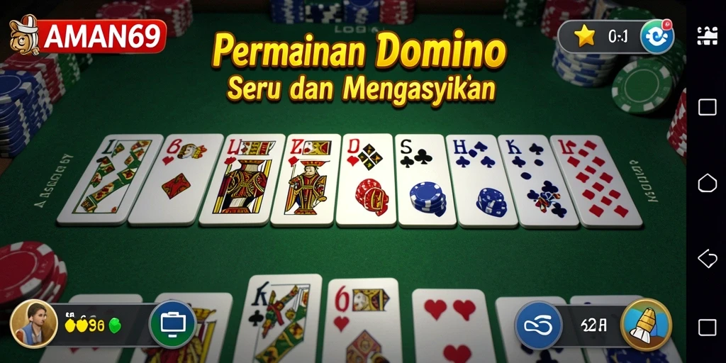 Screenshot AMAN69 menampilkan keseruan permainan Domino yang menarik.