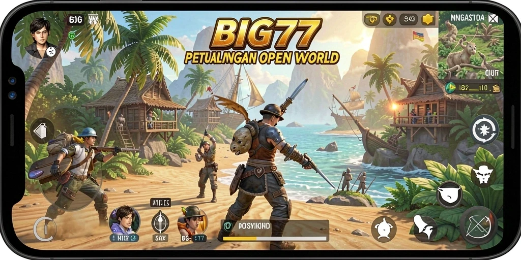 Tampilan gameplay menakjubkan di dunia Open World yang luas.