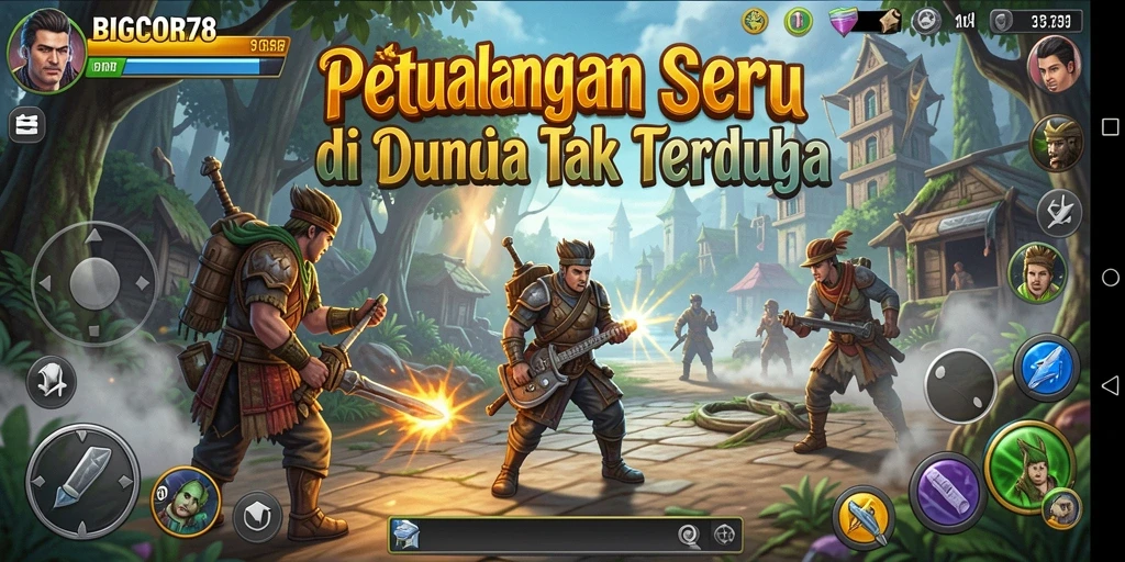 Screenshot menampilkan petualangan epik dalam BIGCOR78 dengan grafis fantastis.