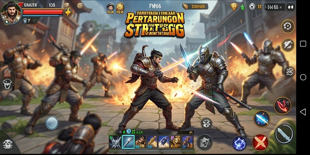 Tampilan aksi intens dalam gameplay FW66 yang memukau.