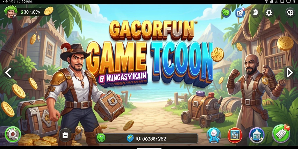 Tampilan screenshot GACORFUN memperlihatkan gameplay seru dalam membangun bisnis.