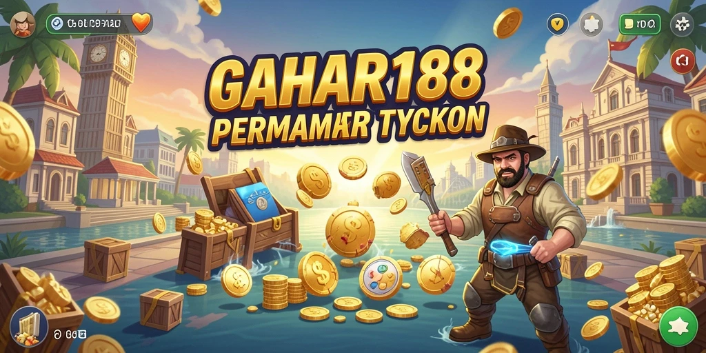 Screenshot utama GAHAR188 menampilkan gameplay Tycoon yang seru.
