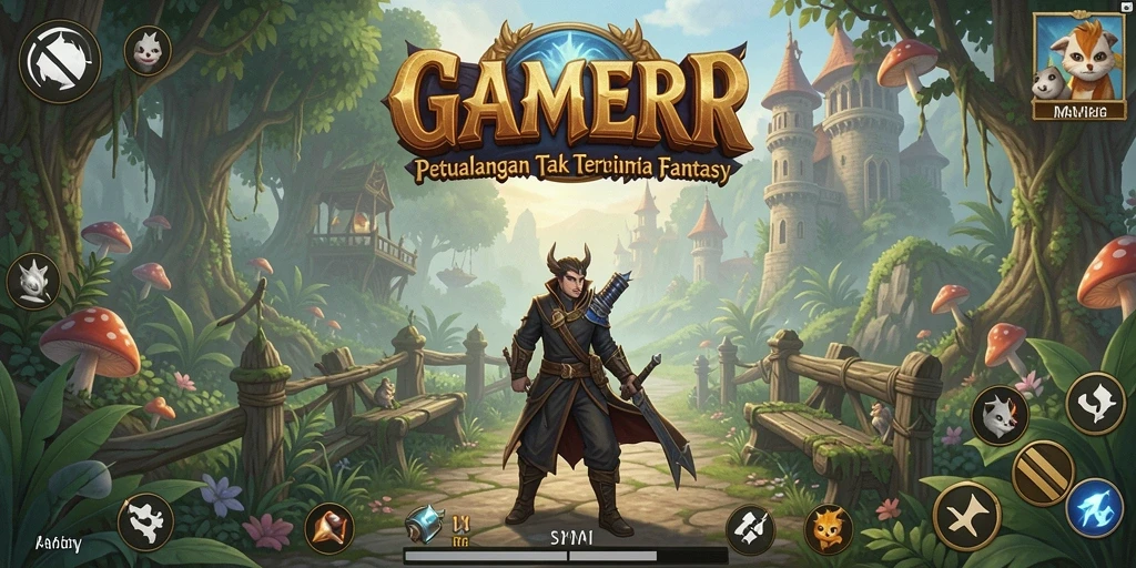 Gameplay GAMERP yang seru dan penuh petualangan.