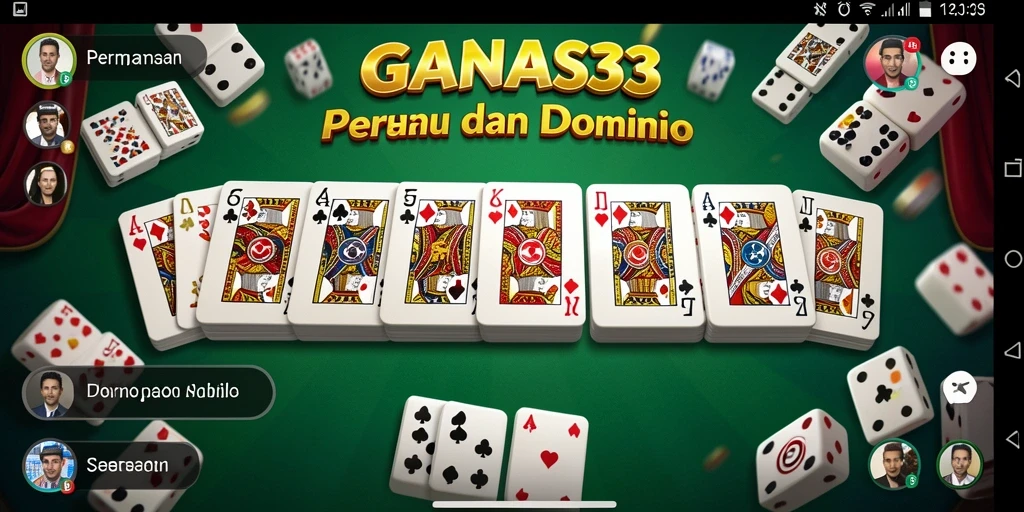 Tampilan gameplay seru dalam permainan Domino GANAS33.