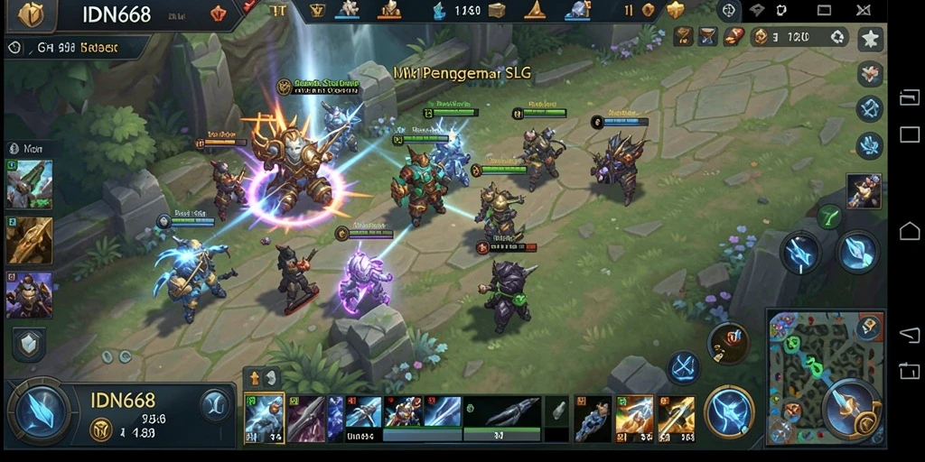 Tampilan gameplay menarik di IDN668 dengan pertempuran strategi.