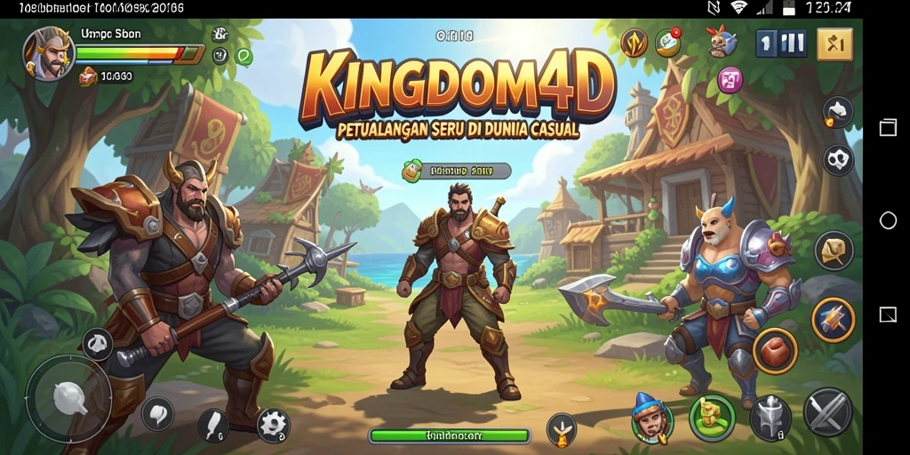 Gameplay menarik dari KINGDOM4D dengan karakter-karakter lucu.
