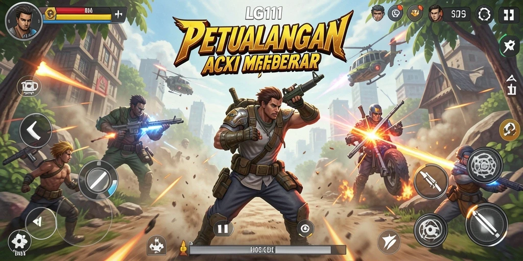 Tampilan mendebarkan dari gameplay LG111 yang penuh aksi.