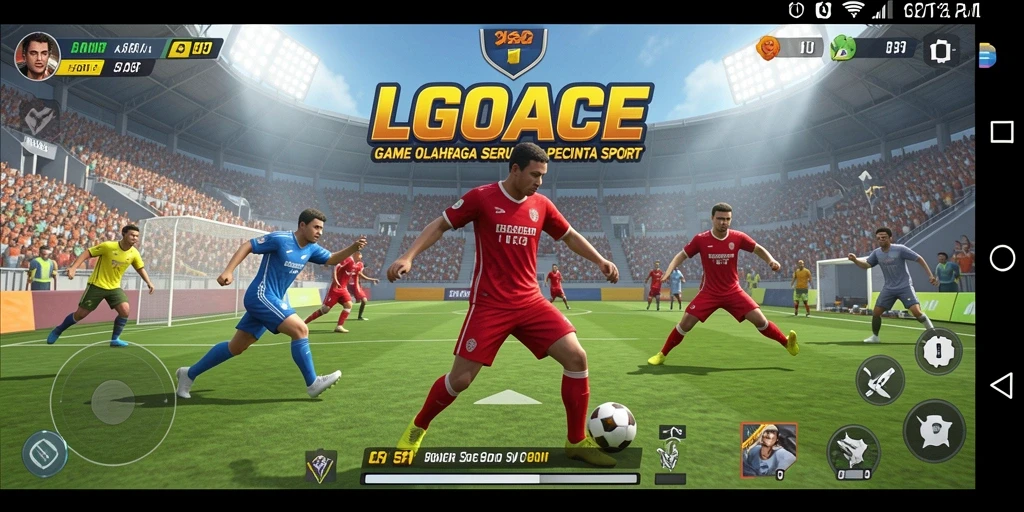 Screenshot gameplay LGOACE yang menunjukkan aksi olahraga seru.