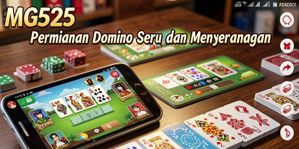 Tampilan gameplay seru di MG525 saat bermain Domino.