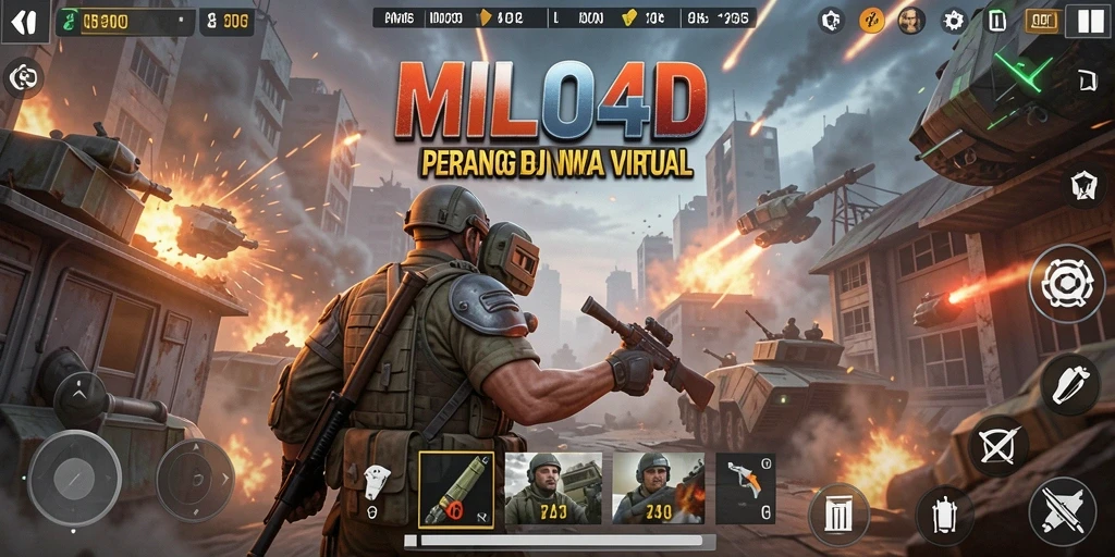 Screenshot gameplay <strong>MILO4D</strong> memperlihatkan aksi tembak-menembak yang intens dan seru.