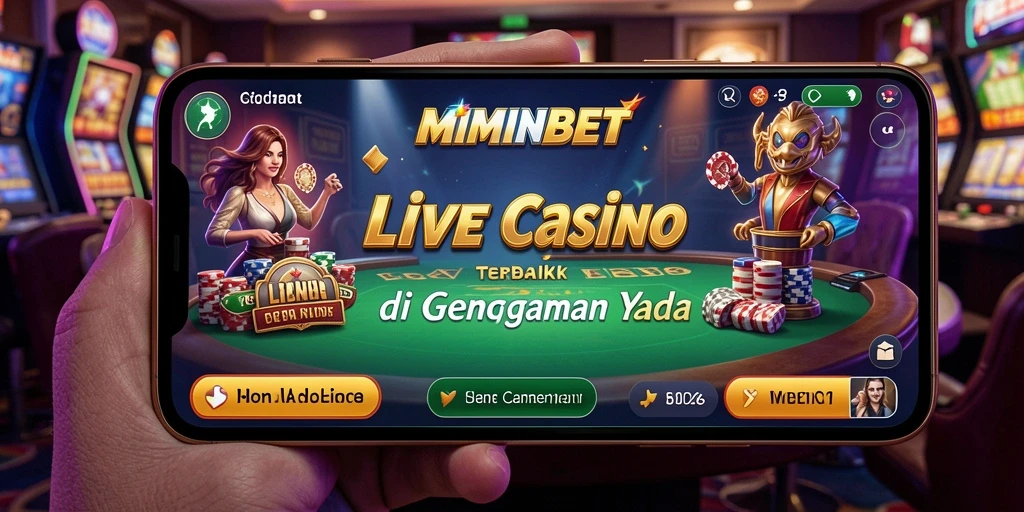 Tampilan gameplay Live Casino yang menegangkan dan interaktif di MIMINBET.