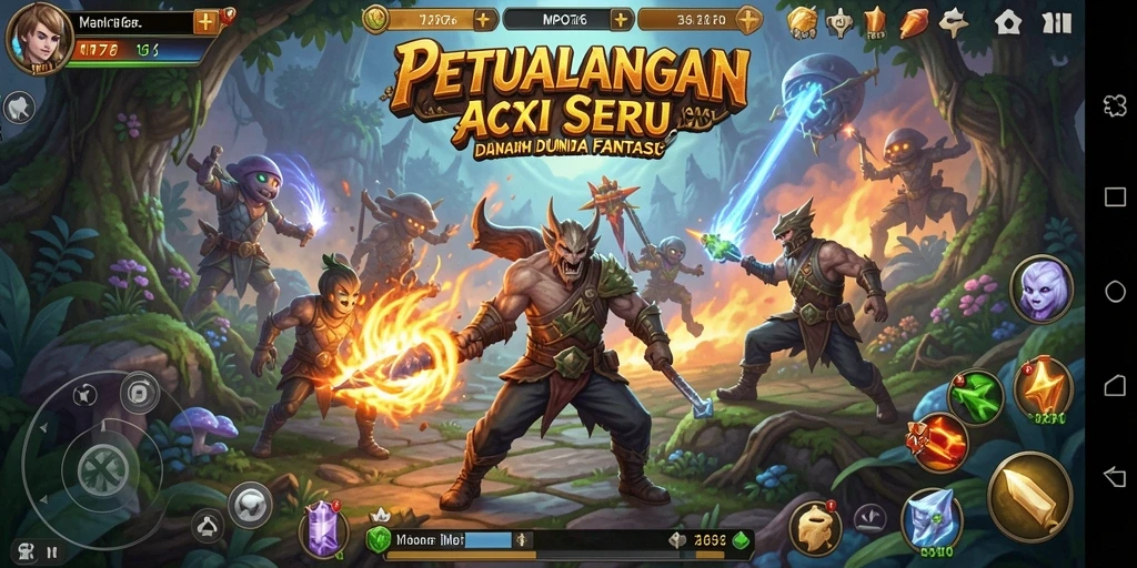 Tangkapan layar gameplay seru dalam petualangan ARPG MPO76.