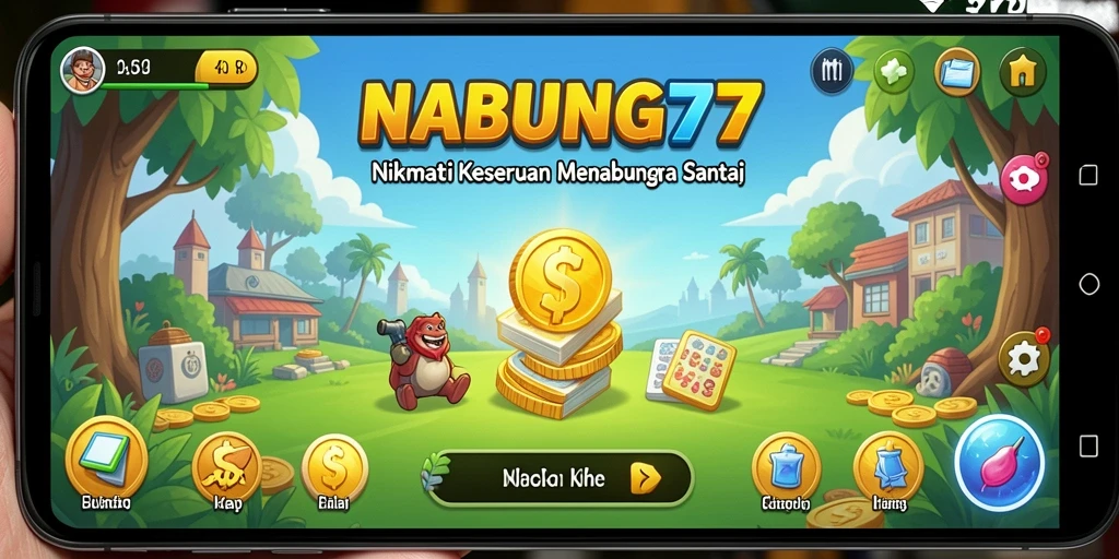 Tampilan gameplay NABUNG77 yang menyenangkan dan interaktif.