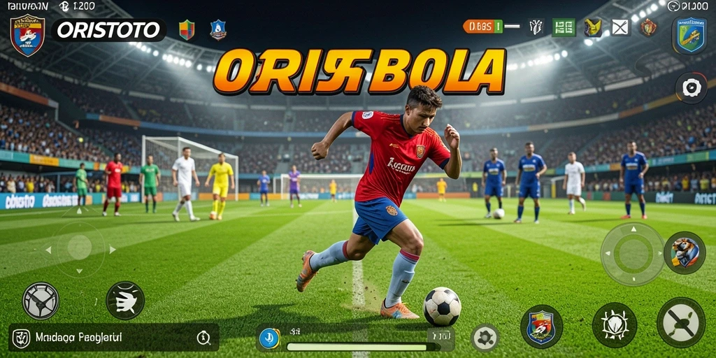 Tampilkan gameplay menarik dari ORISTOTO dalam pertandingan sepak bola.