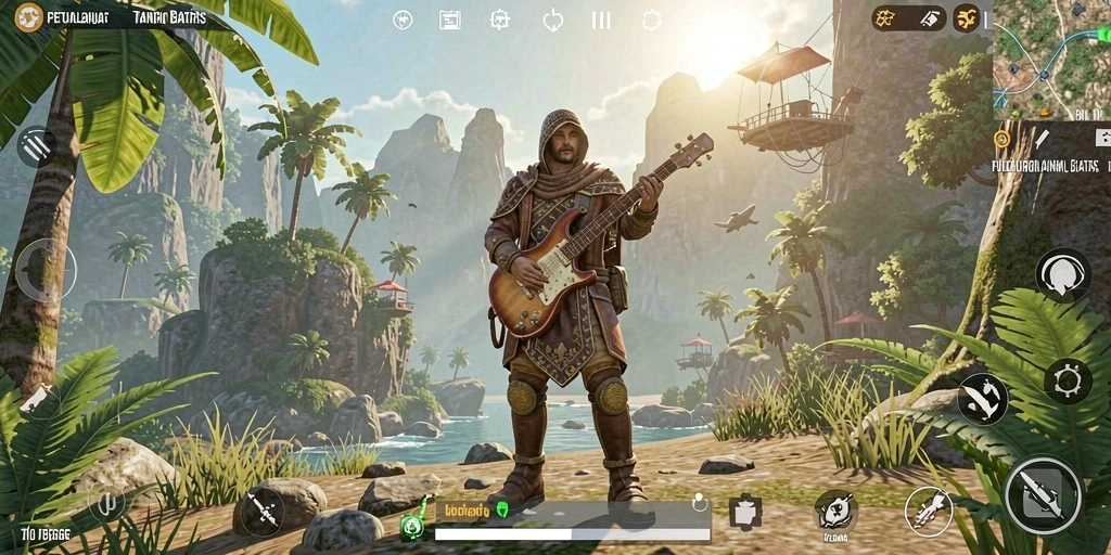Screenshot gameplay RP66 menampilkan eksplorasi dunia terbuka yang luas.
