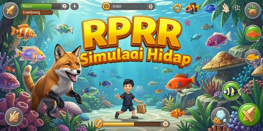 Tampilan gameplay mendalam dalam RPRR menampilkan simulasi kehidupan yang realistis.