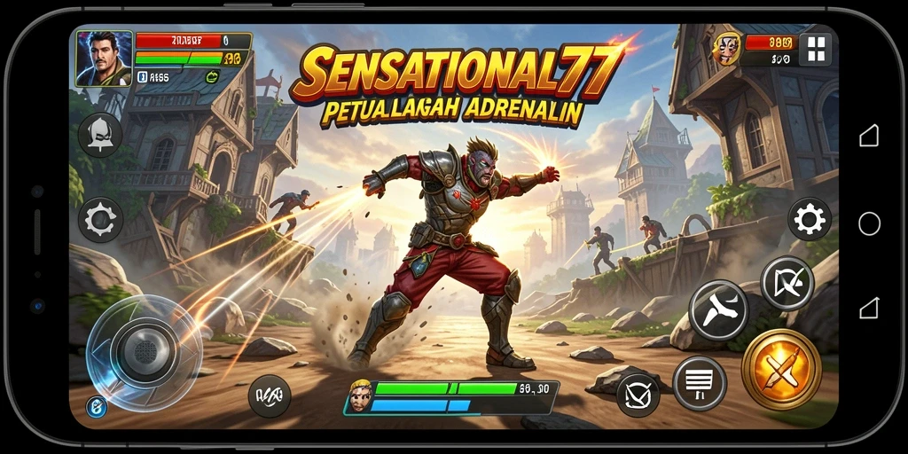 Tangkapan layar dari gameplay <strong>SENSATIONAL77</strong> menampilkan aksi petualangan yang mendebarkan.