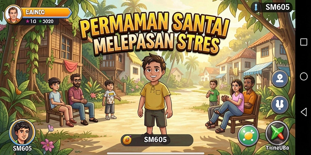 Screenshot gameplay SM605 menunjukkan keseruan dalam permainan Casual.