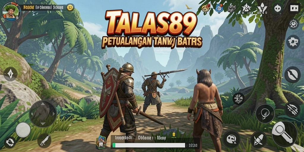 Screenshot TALAS89 menampilkan pemandangan dunia terbuka yang luas.