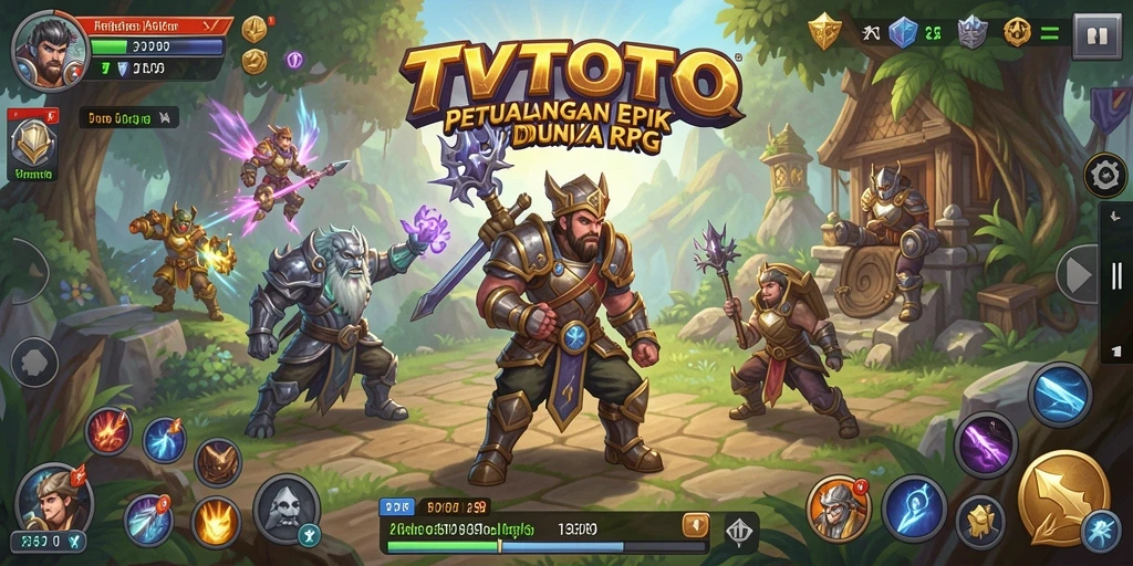 Tampilan gameplay RPG yang mendebarkan dari TVTOTO.