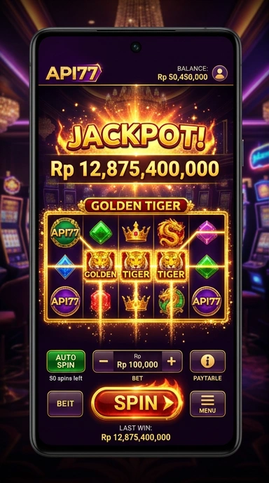 Tampilan antarmuka api77 yang ramah pengguna.
